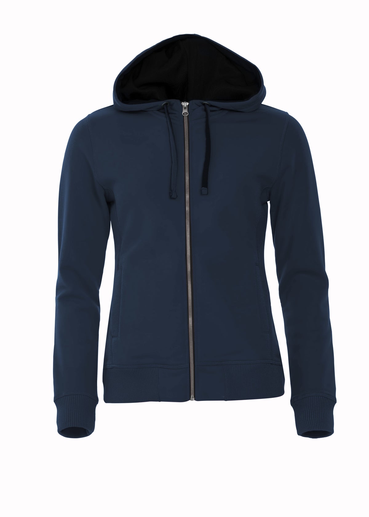 Clique Classic Hoody Full Zip – dame – Mørk marineblå – forside