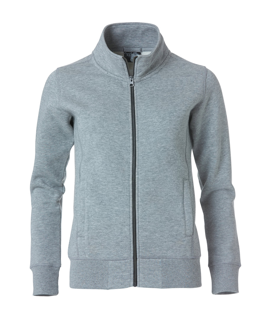 Clique Classic Cardigan – dame – Gråmelert – forside