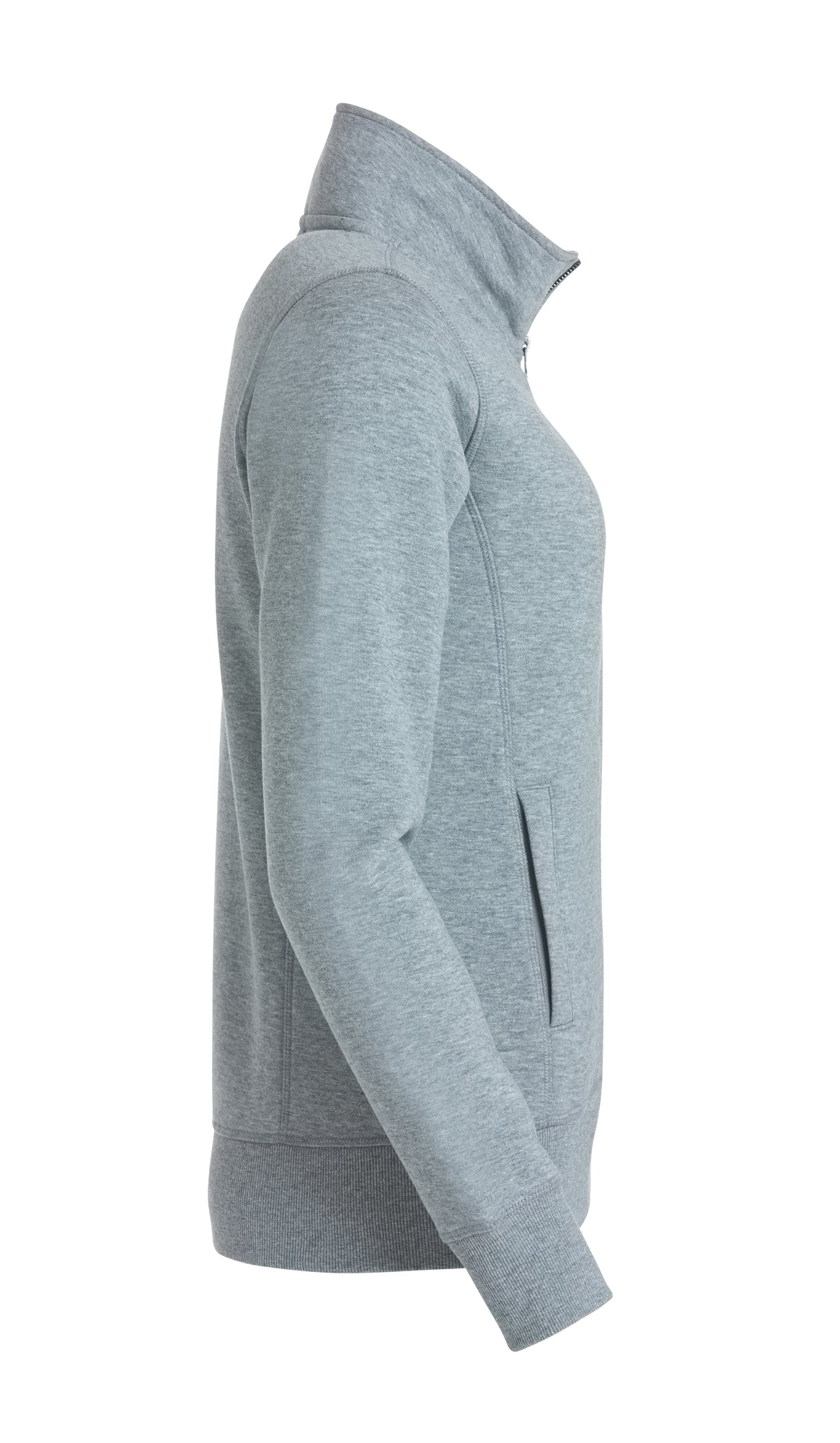 Clique Classic Cardigan – dame – Gråmelert – høyre side