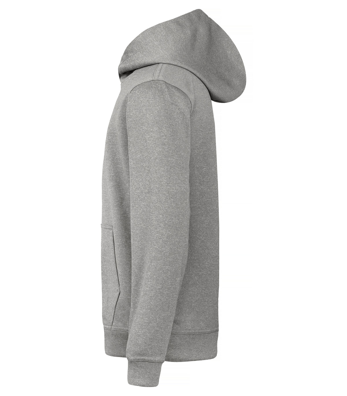 Clique Basic Active Hoody – junior – Gråmelert – venstre side