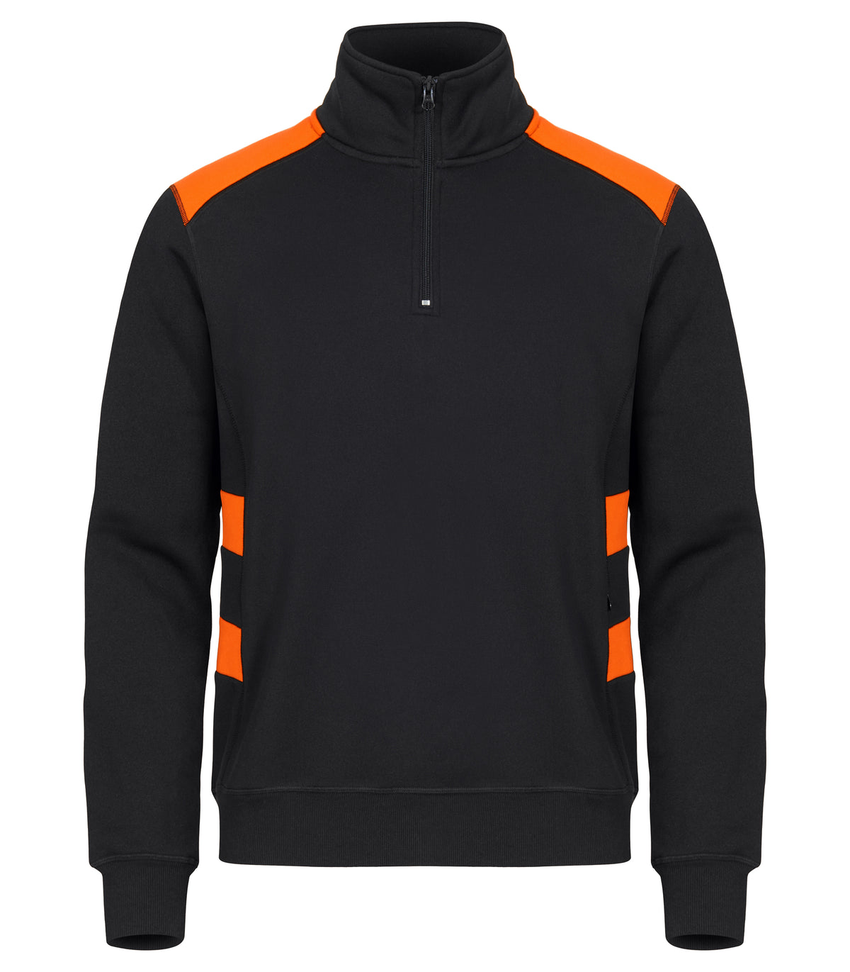 Clique Ambition Half Zip – Signaloransje – forside