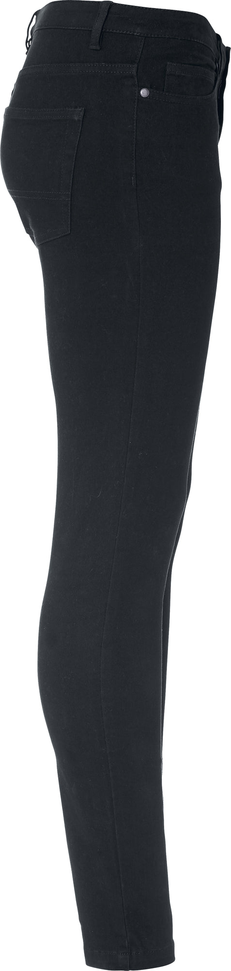 Clique 5-Pocket Stretch – dame – Svart – høyre side
