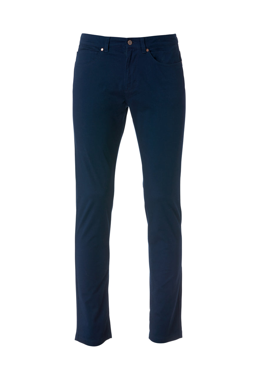 Clique 5-Pocket Stretch Light – Mørk marineblå – forside