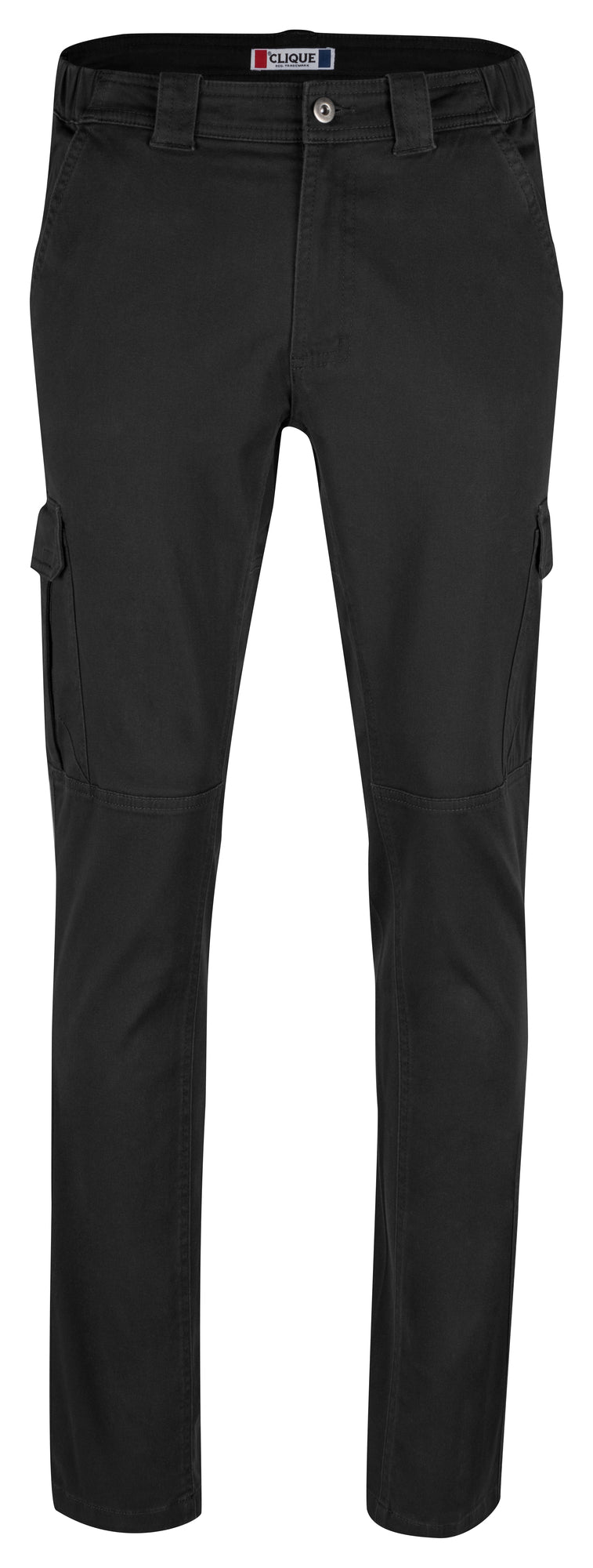 Clique Cargo Pocket Stretch – Svart – forside