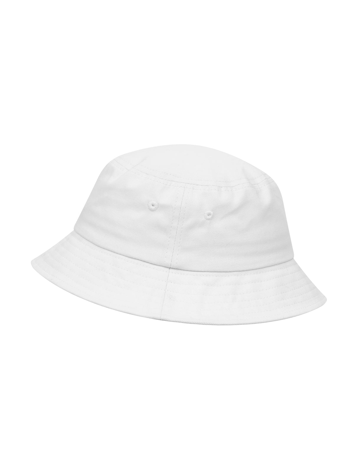 Clique Bucket Hat – Hvit – venstre side