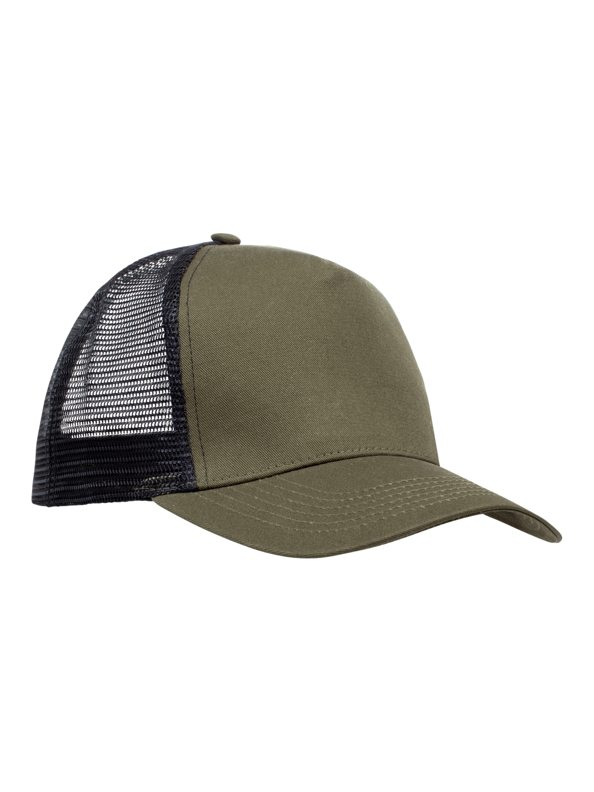 Clique Trucker Cap – Armygrønn / Svart – detalj