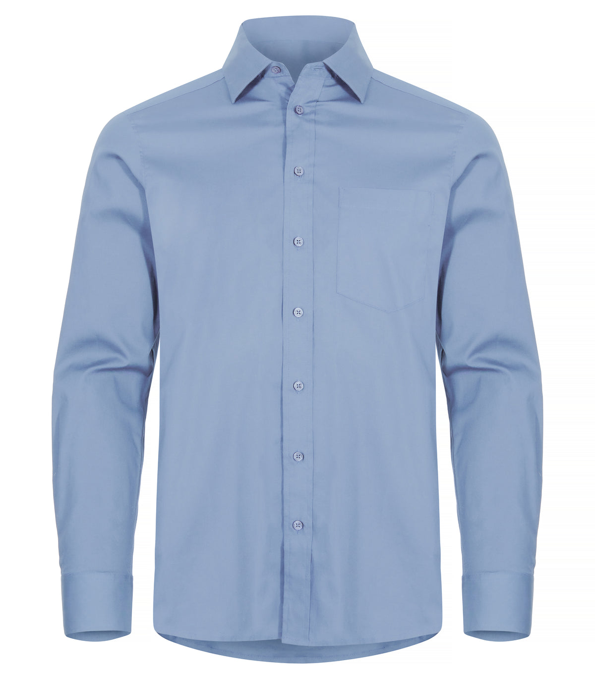 Clique Stretch Shirt L/S – Lys blå – forside
