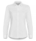 Clique Stretch Shirt L/S – dame – Hvit – forside