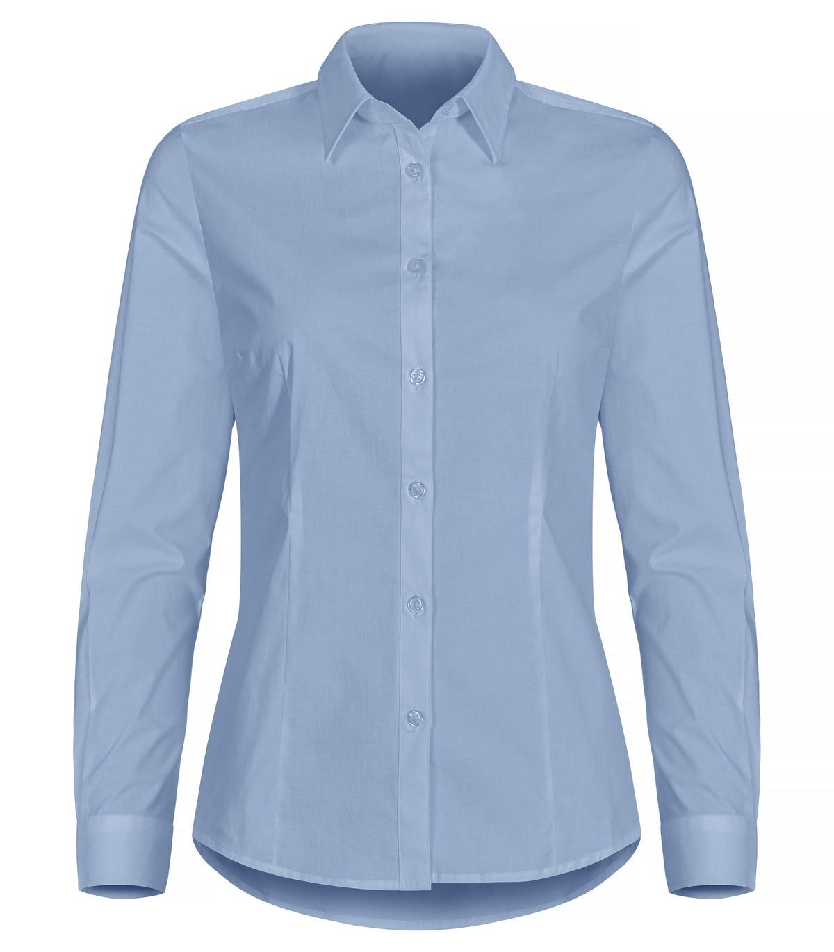 Clique Stretch Shirt L/S – dame – Lys blå – forside