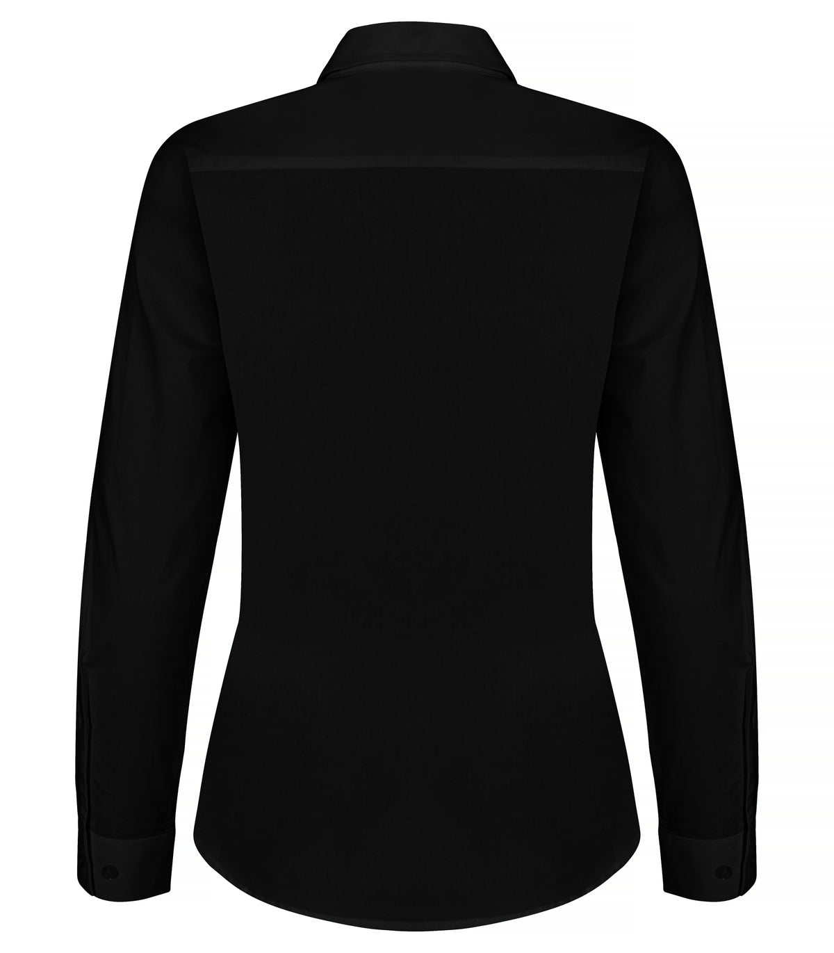 Clique Stretch Shirt L/S – dame – Svart – bakside
