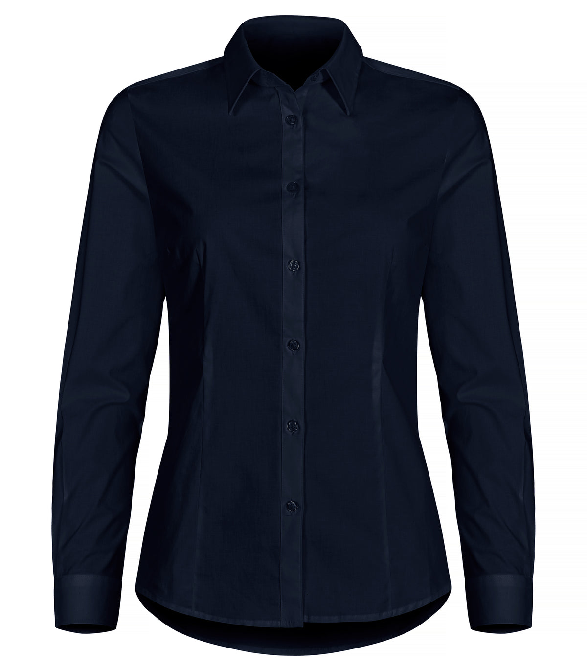 Clique Stretch Shirt L/S – dame – Mørk marineblå – forside