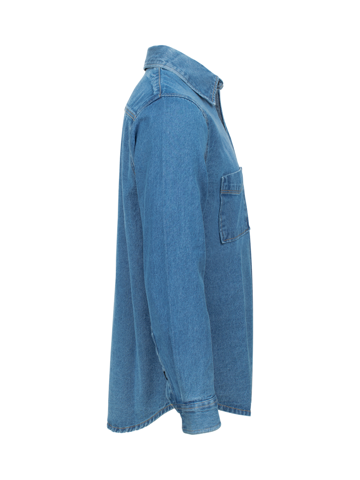 Clique Overshirt – Denimblå – høyre side