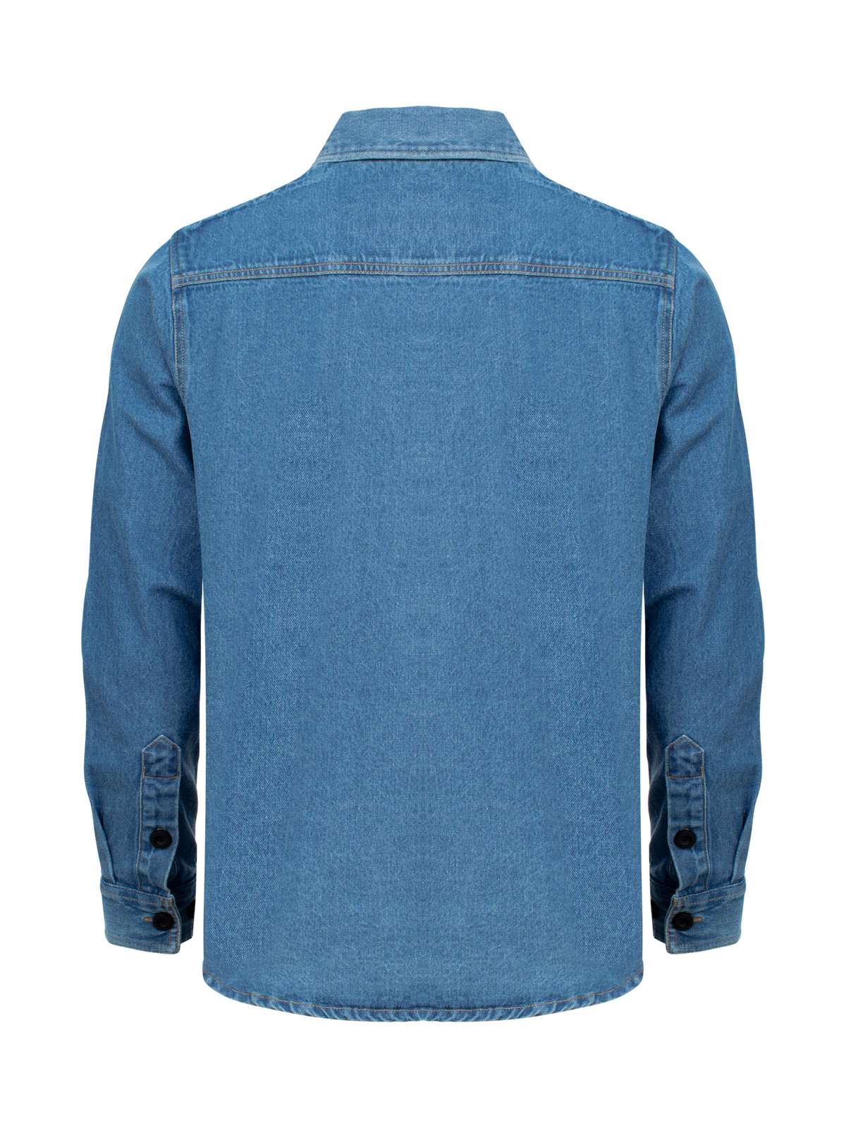 Clique Overshirt – Denimblå – bakside