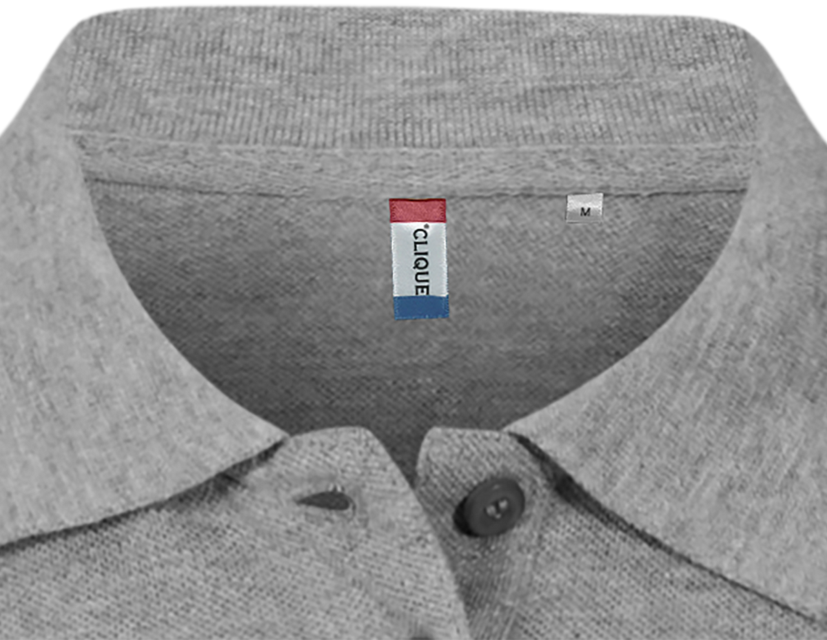 Clique Basic Polo – Gråmelert – produktbilde