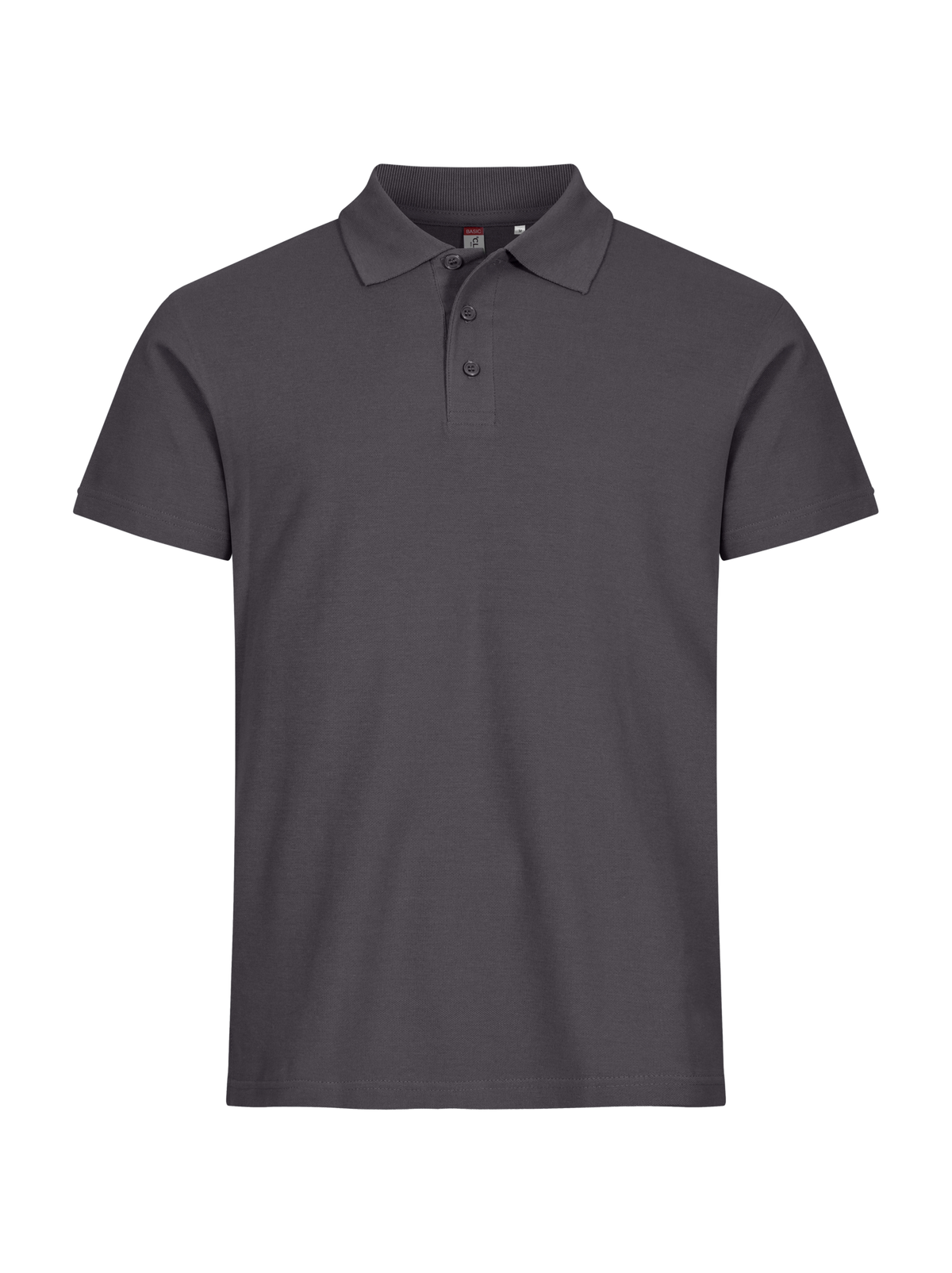 Clique Basic Polo – Metallgrå – forside
