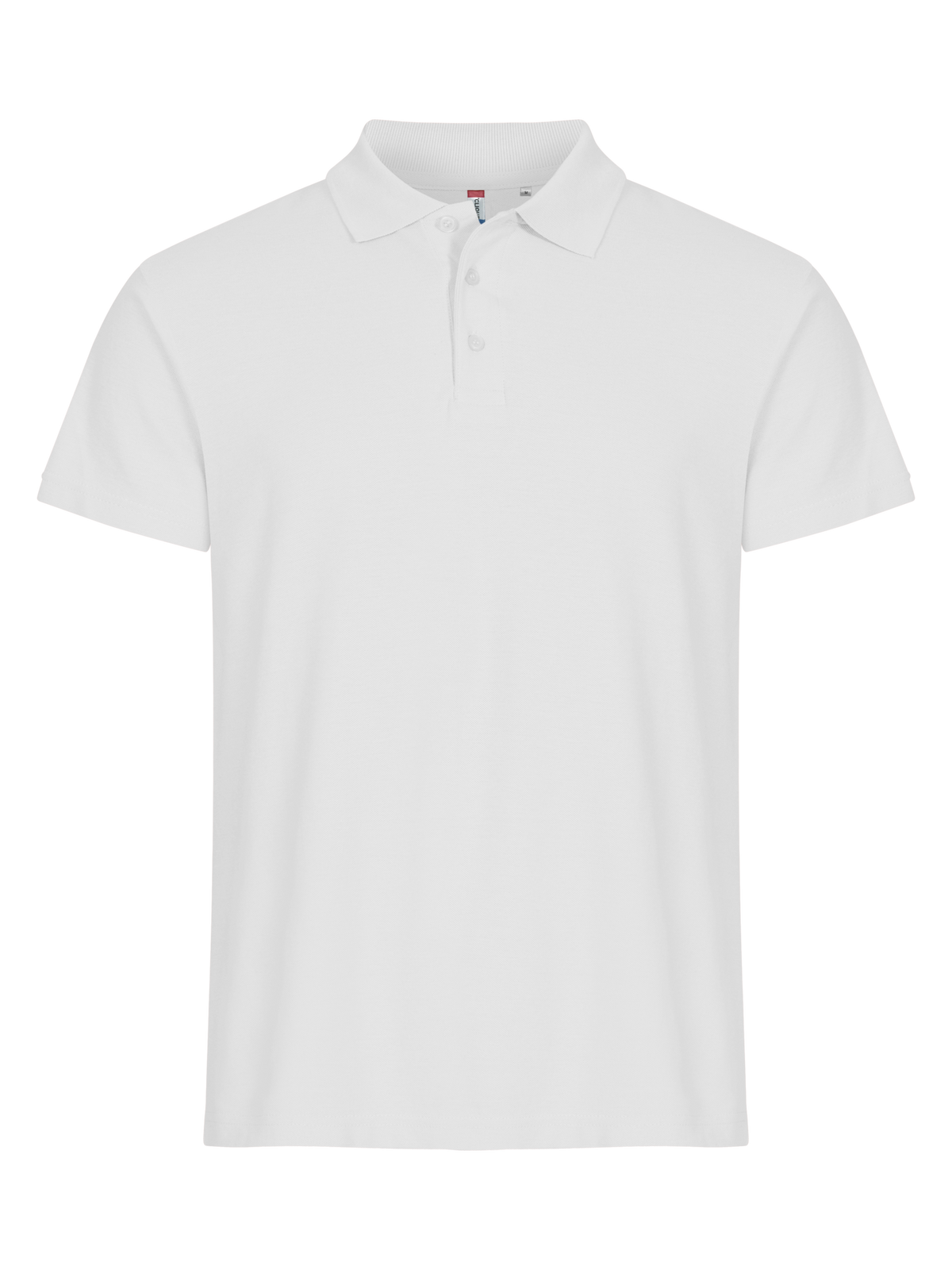 Clique Basic Polo – Hvit – forside