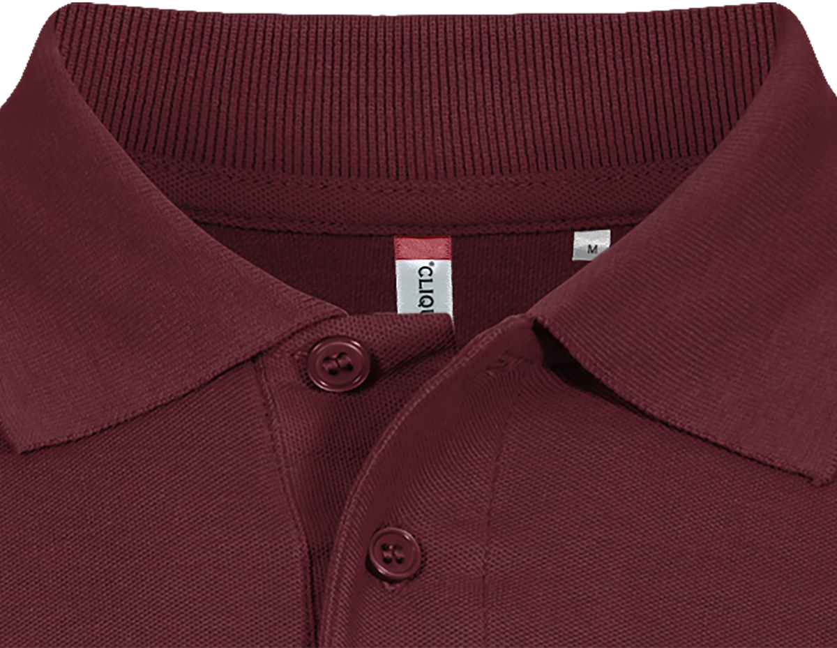 Clique Basic Polo – Burgunder – produktbilde