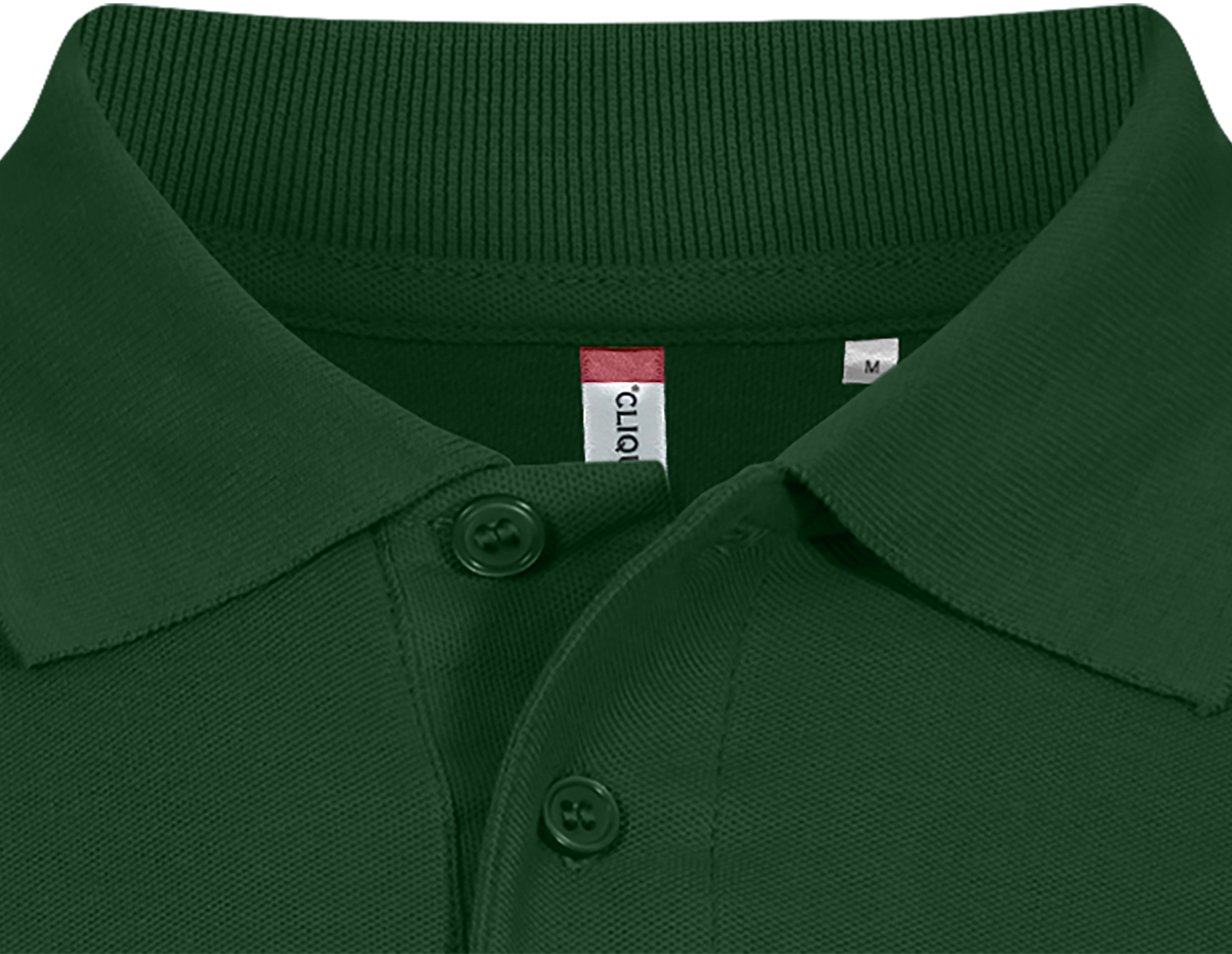 Clique Basic Polo – Flaskegrønn – produktbilde