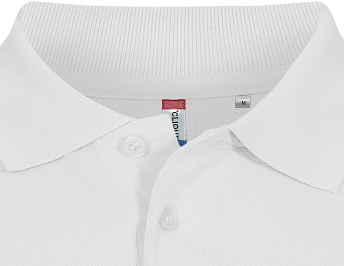 Clique Basic Polo – Hvit – produktbilde
