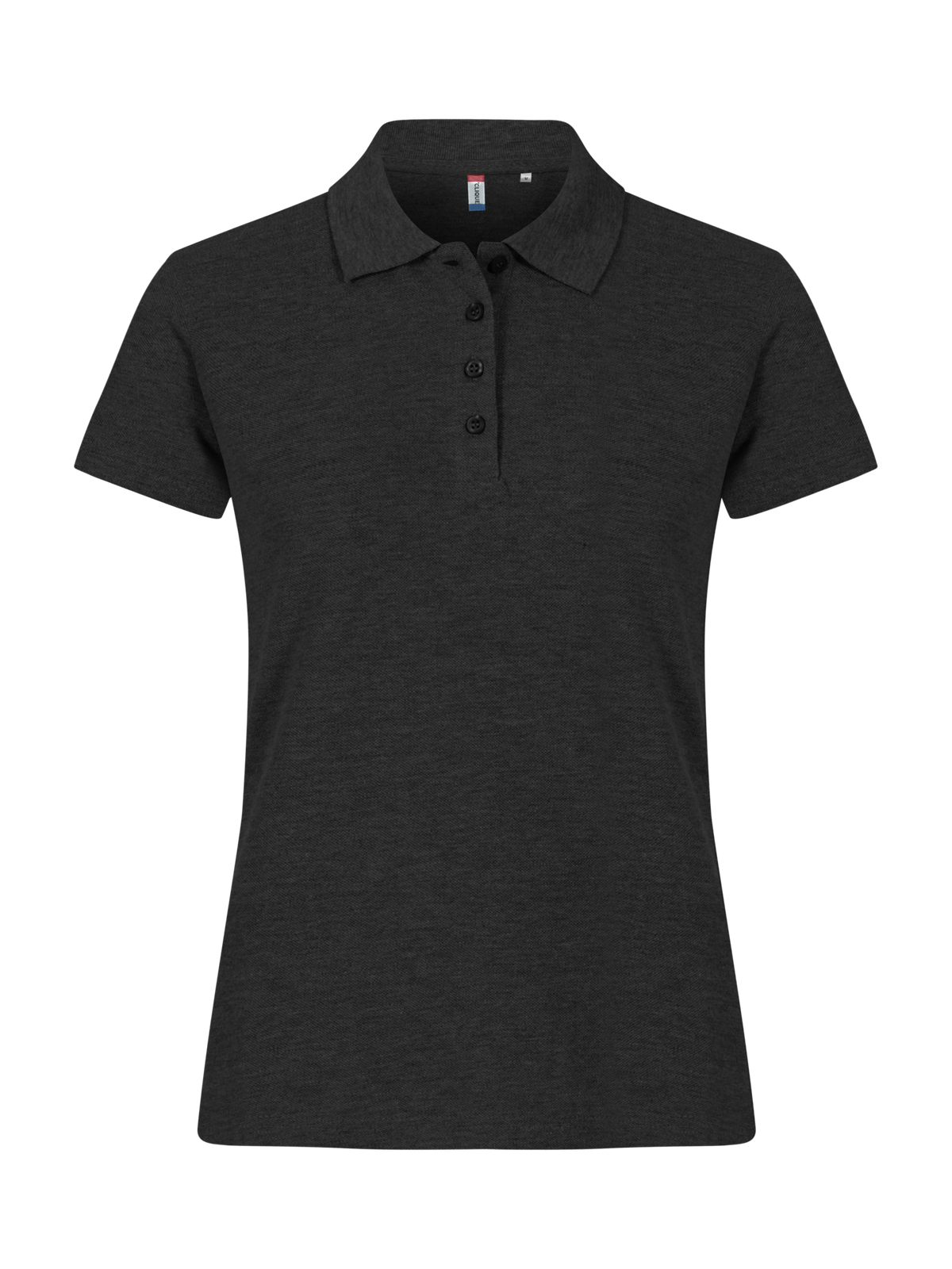 Clique Basic Polo – dame – Antrasittmelert – forside