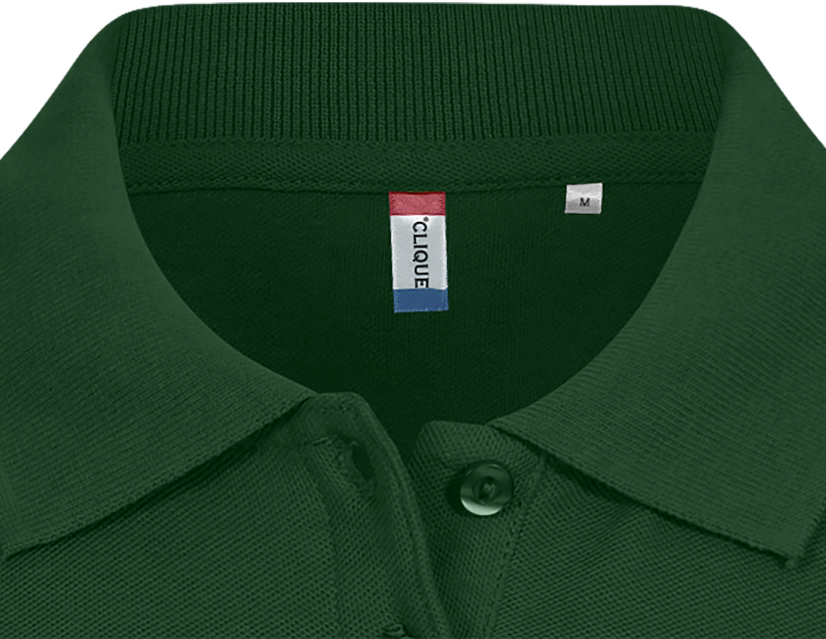 Clique Basic Polo – dame – Flaskegrønn – produktbilde
