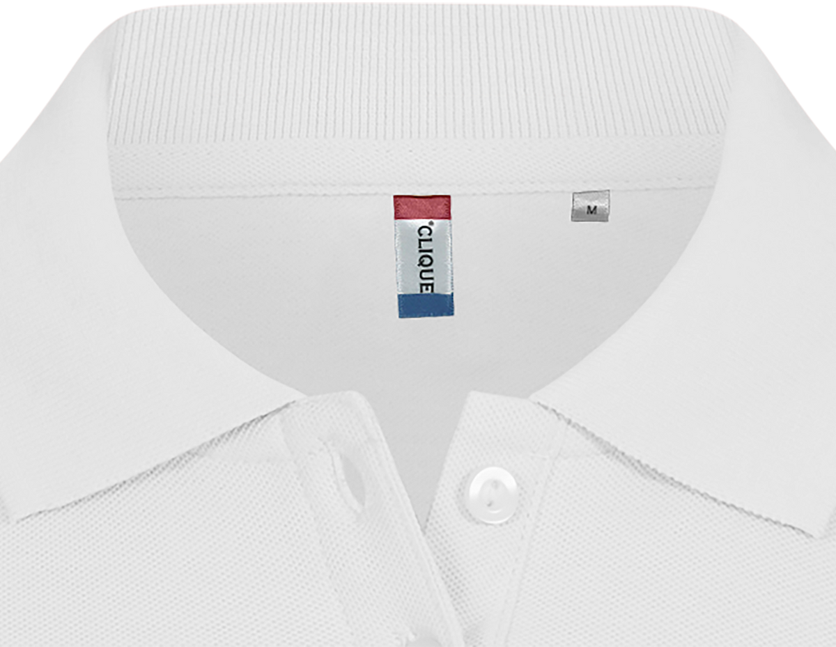Clique Basic Polo – dame – Hvit – produktbilde