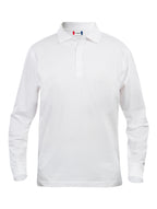 Clique Basic Polo L/S – junior – Hvit – forside
