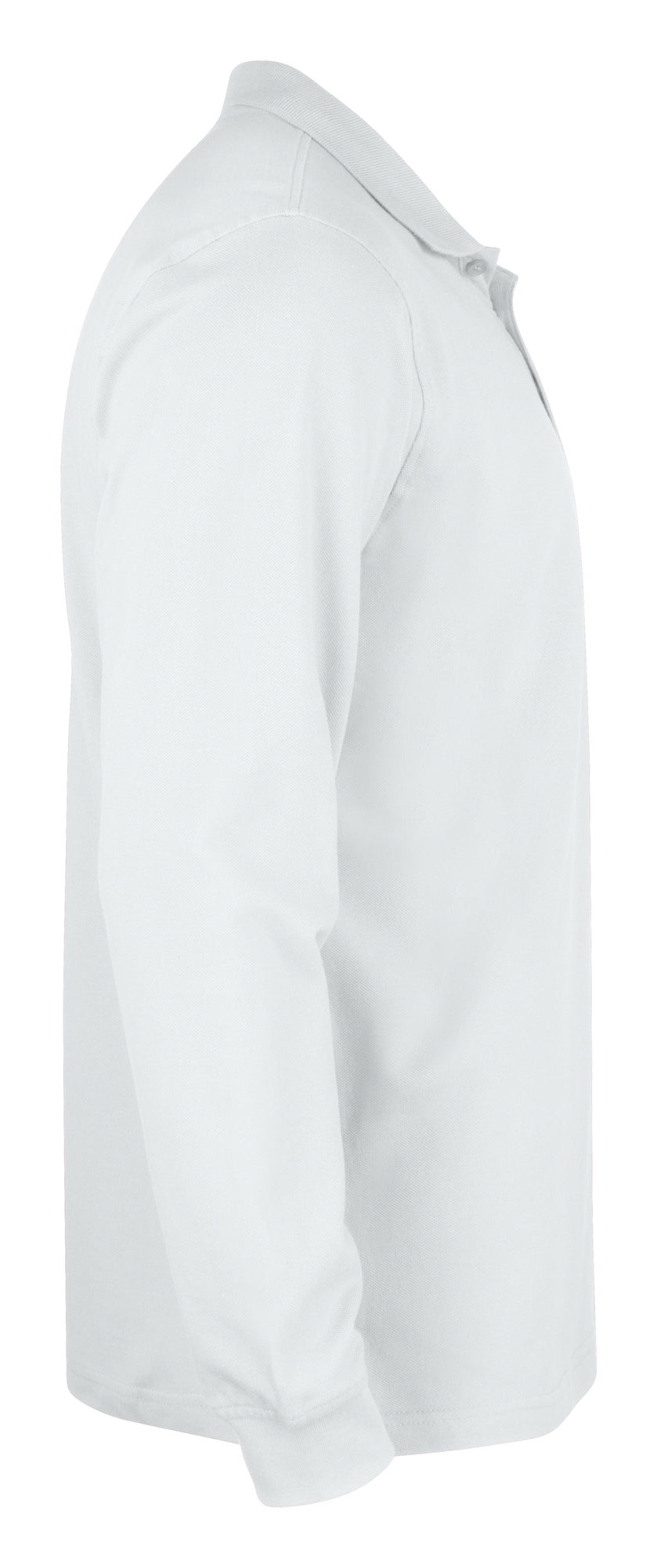 Clique Basic Polo L/S – junior – Hvit – høyre side