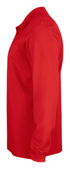 Clique Basic Polo L/S – junior – Rød – venstre side