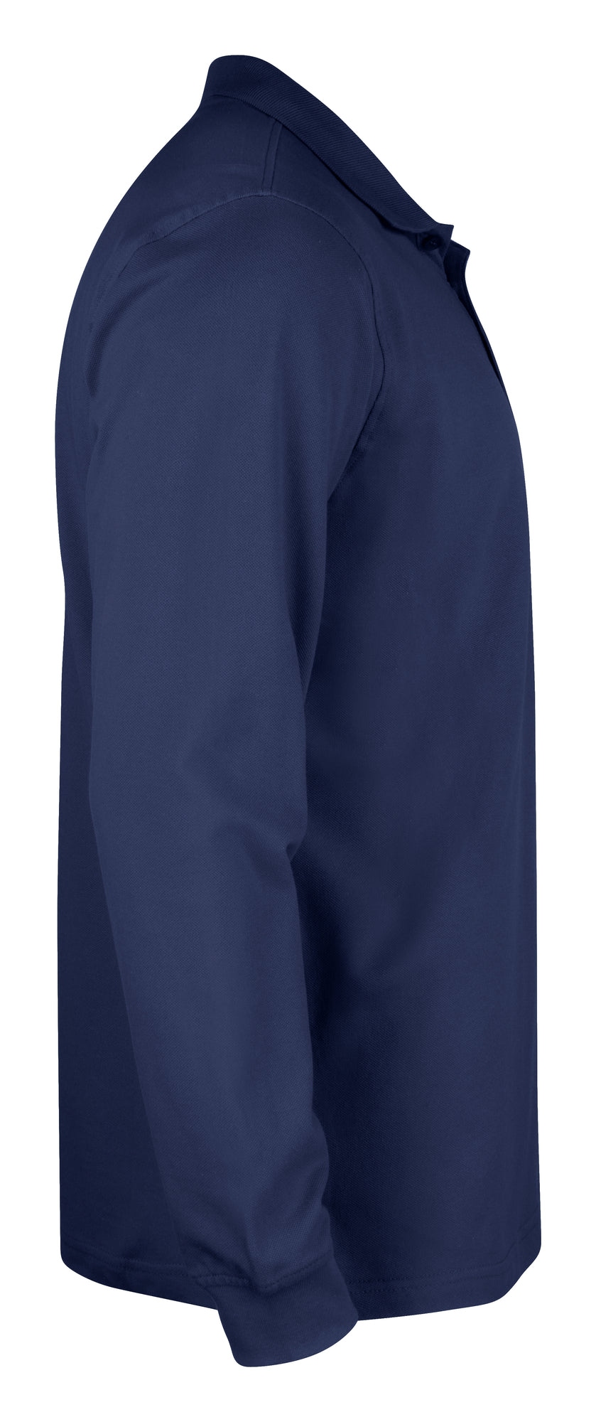 Clique Basic Polo L/S – junior – Marineblå – høyre side