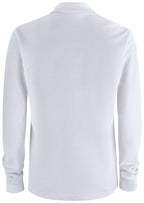 Clique Basic Polo Pocket L/S – Hvit – bakside