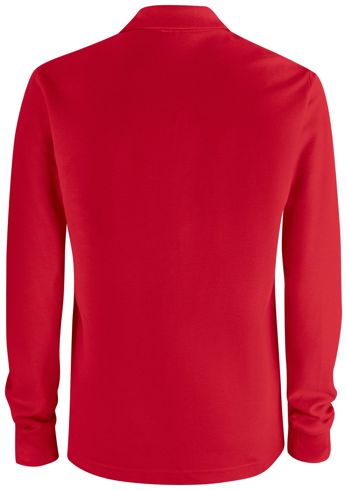 Clique Basic Polo Pocket L/S – Rød – bakside