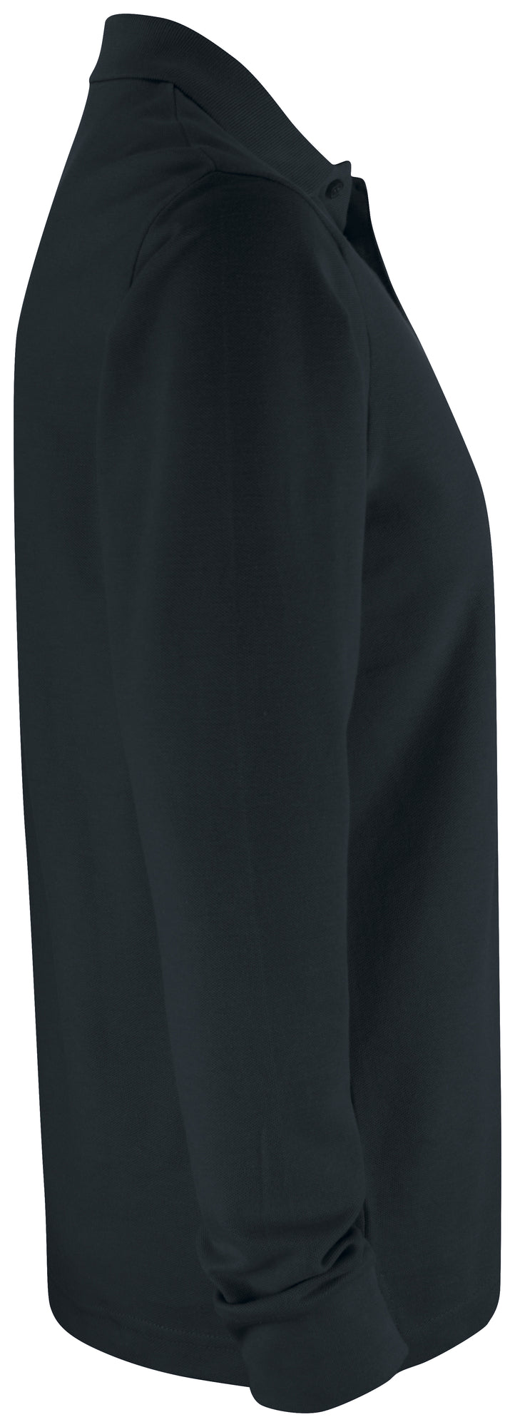 Clique Basic Polo Pocket L/S – Svart – høyre side