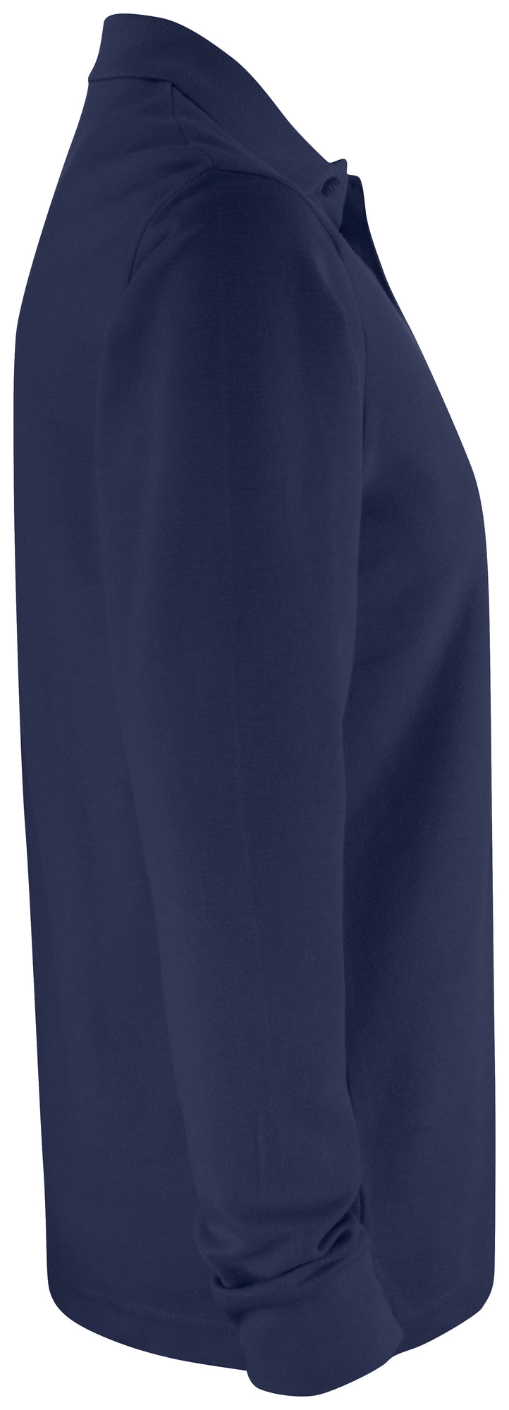 Clique Basic Polo Pocket L/S – Mørk marineblå – høyre side