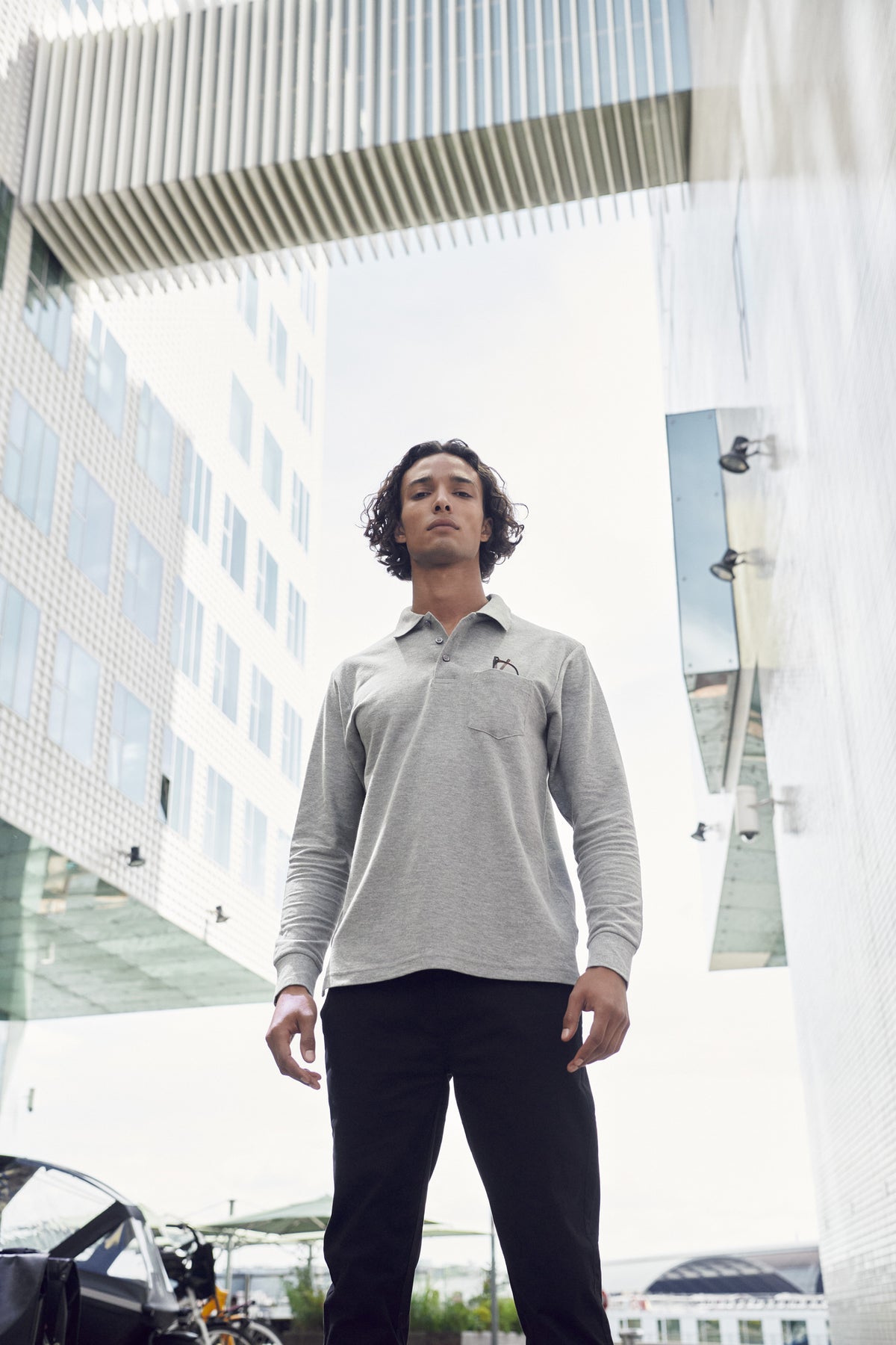 Clique Basic Polo Pocket L/S –  – produktbilde