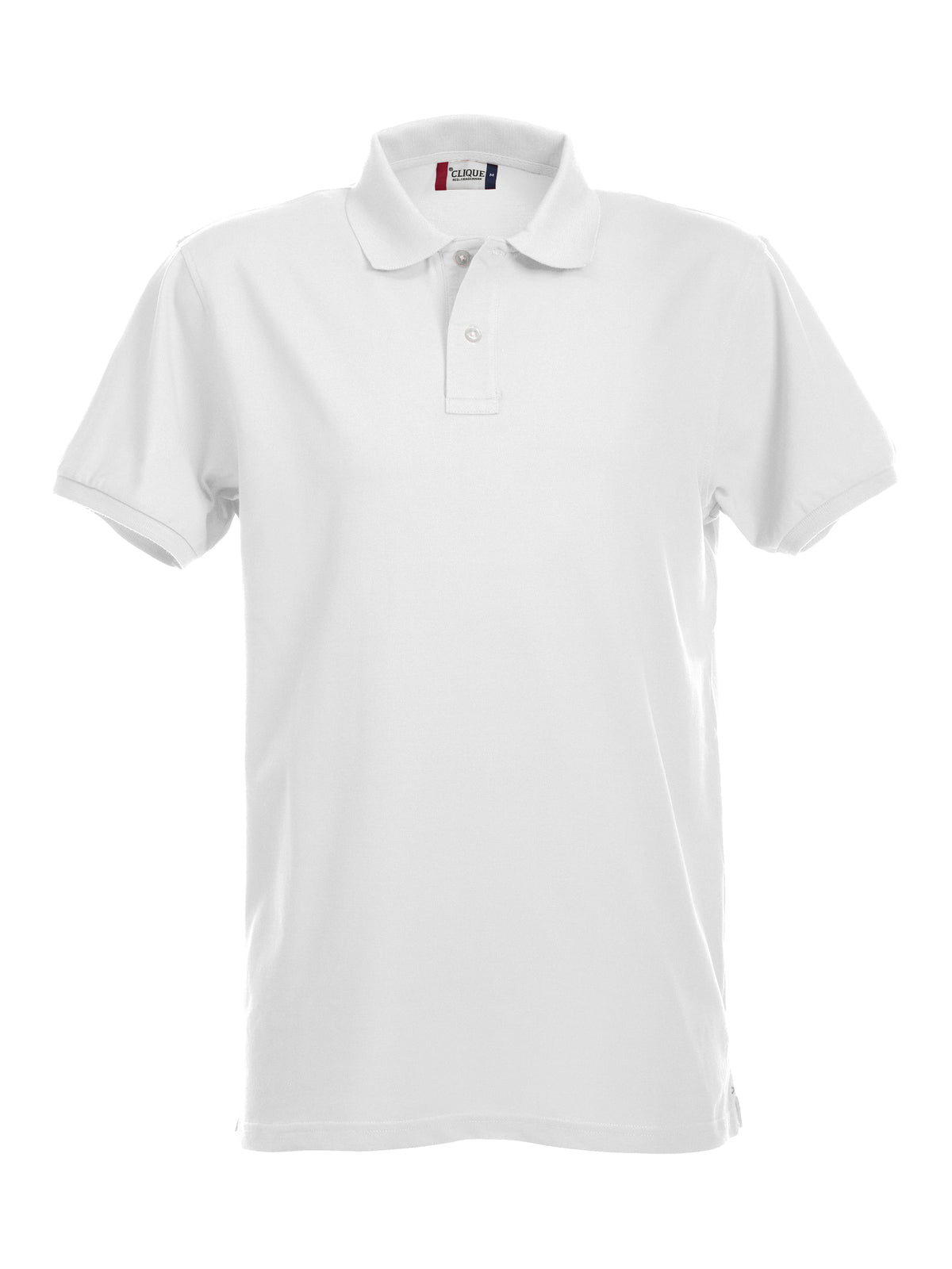 Clique Stretch Premium Polo – Hvit – forside