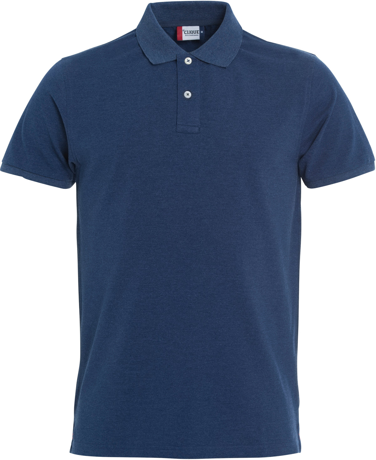 Clique Stretch Premium Polo – Blåmelert – forside