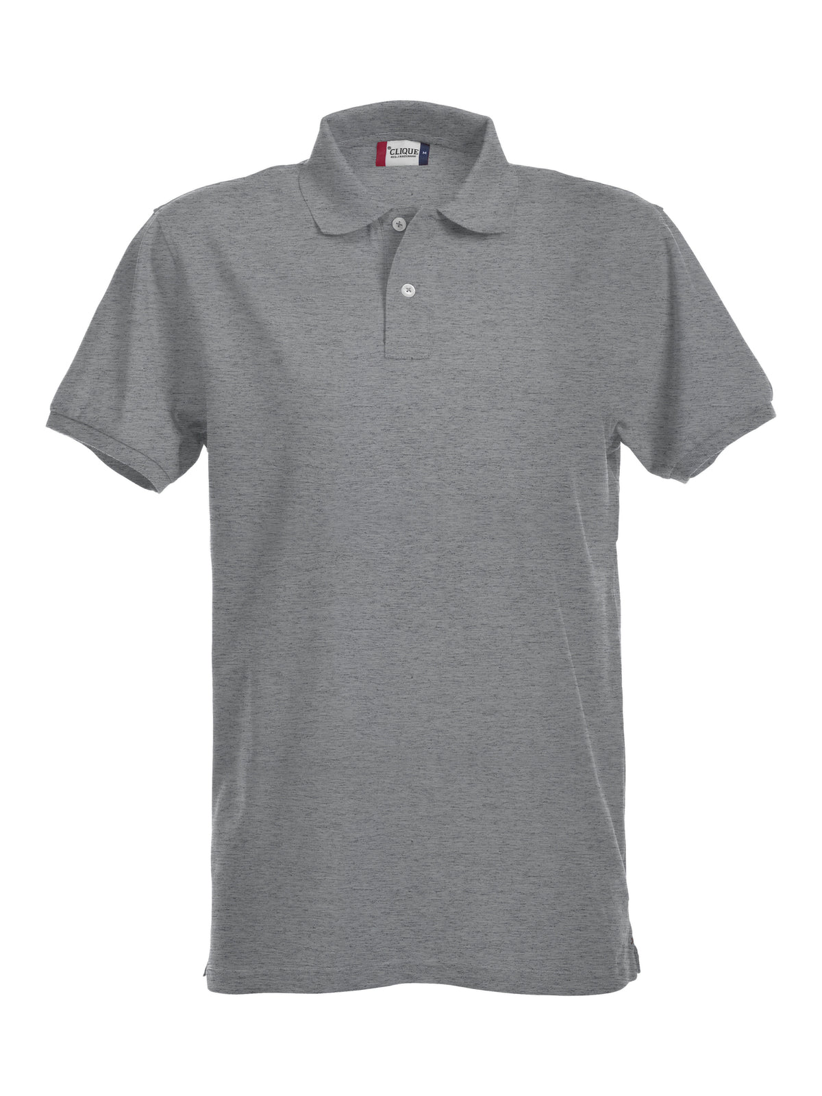Clique Stretch Premium Polo – Gråmelert – forside