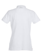 Clique Stretch Premium Polo – dame – Hvit – bakside