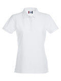 Clique Stretch Premium Polo – dame – Hvit – forside