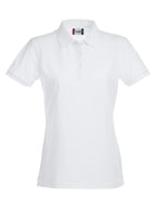 Clique Stretch Premium Polo – dame – Hvit – forside