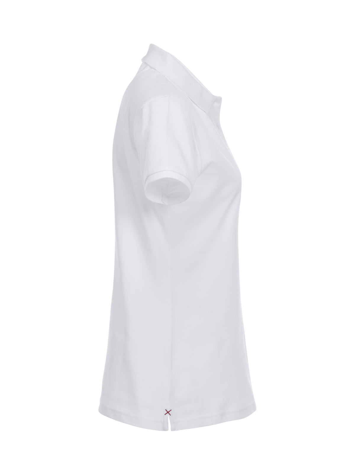 Clique Stretch Premium Polo – dame – Hvit – høyre side
