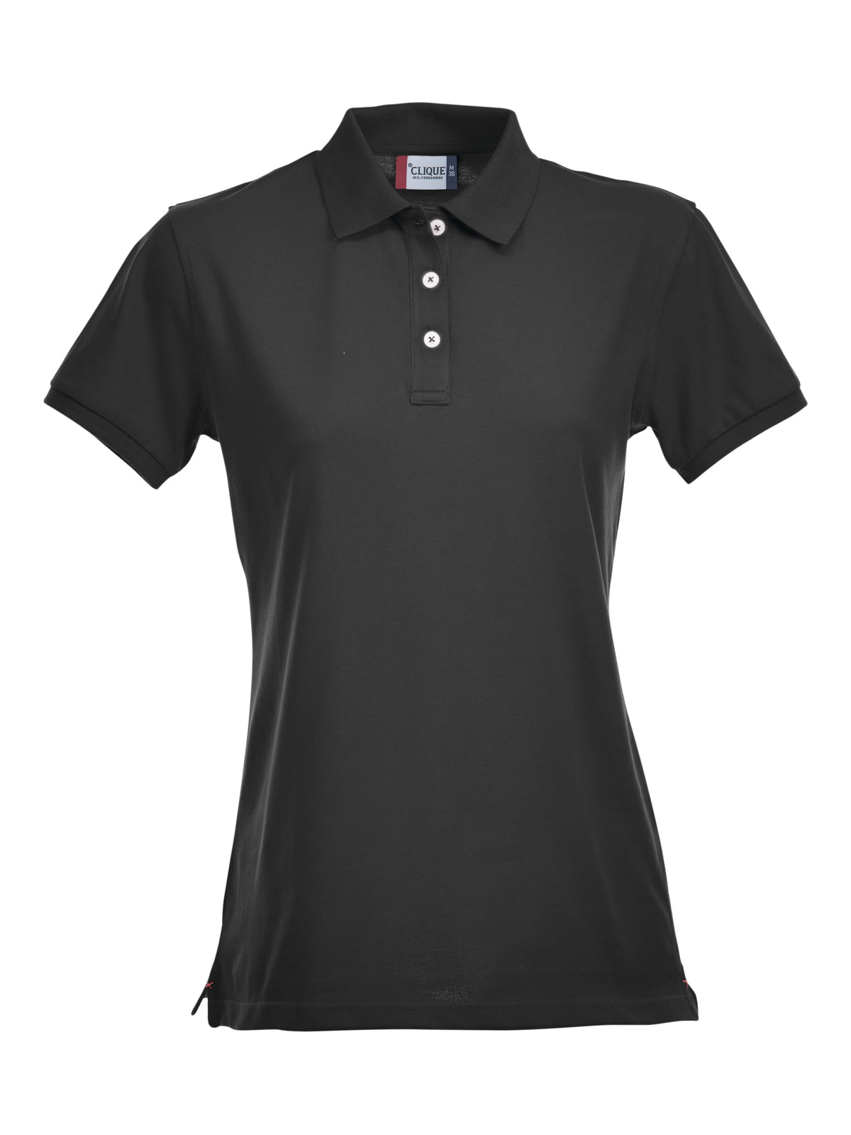 Clique Stretch Premium Polo – dame – Svart – forside