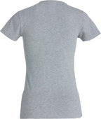 Clique Stretch Premium Polo – dame – Gråmelert – bakside