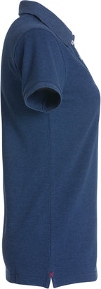 Clique Stretch Premium Polo – dame – Blåmelert – høyre side
