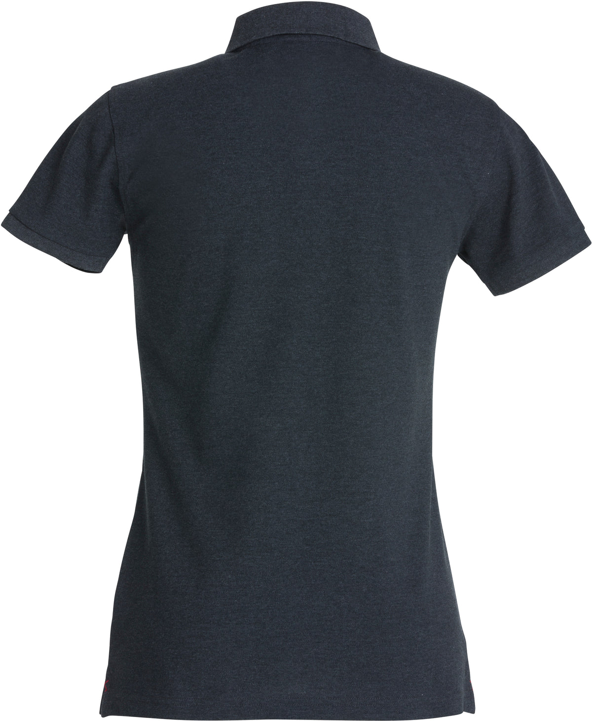 Clique Stretch Premium Polo – dame – Antrasittmelert – bakside