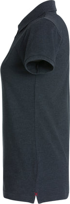 Clique Stretch Premium Polo – dame – Antrasittmelert – venstre side