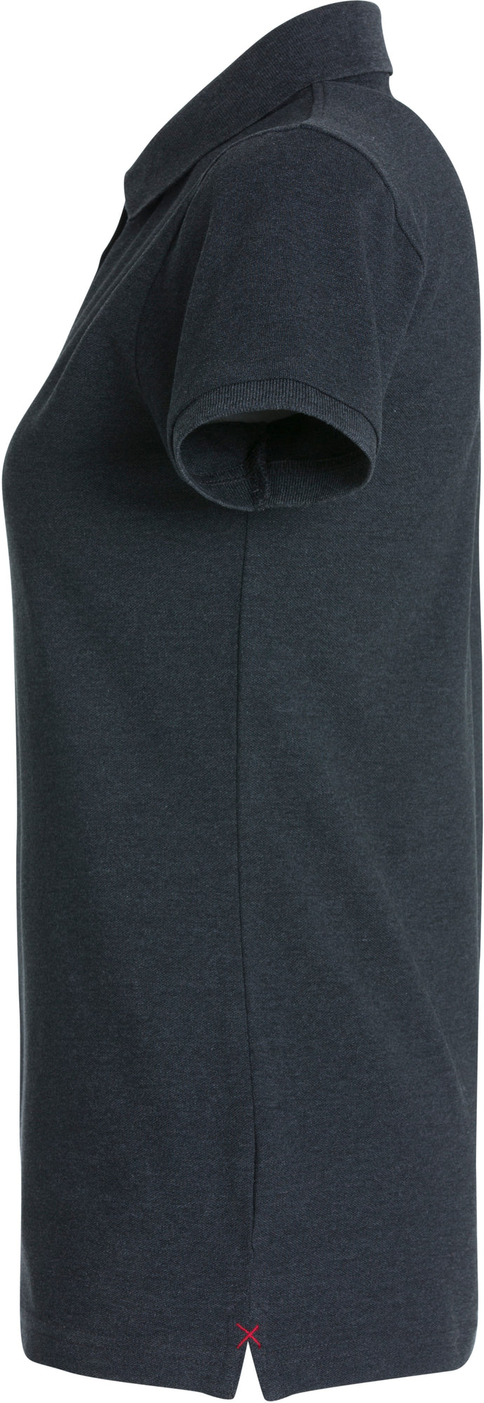 Clique Stretch Premium Polo – dame – Antrasittmelert – venstre side