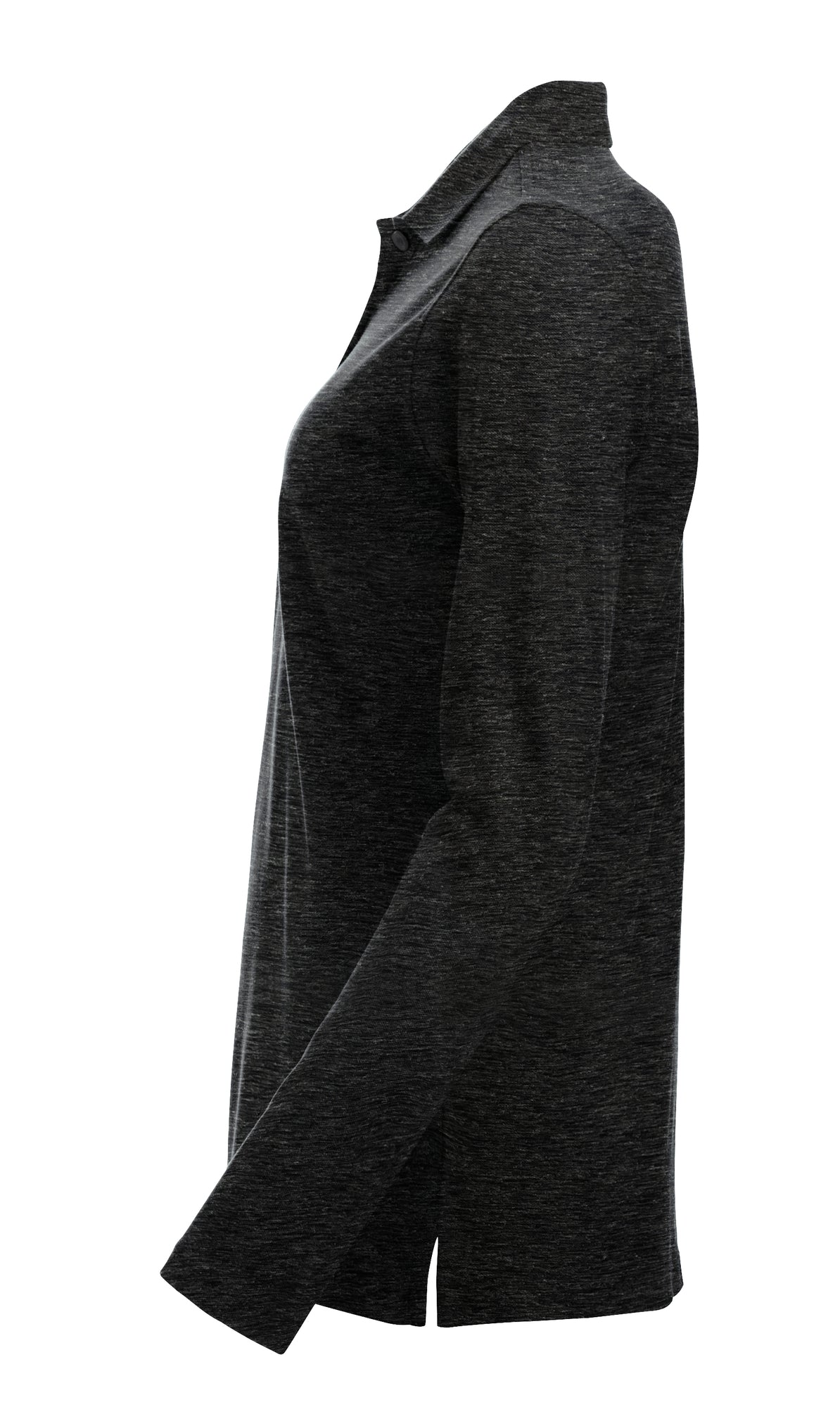 Clique Classic Marion L/S – Antrasittmelert – venstre side