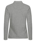 Clique Manhattan L/S – dame – Gråmelert – bakside
